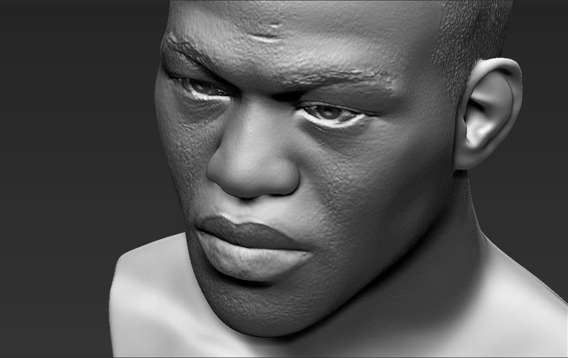 Jon Jones bust 3D printing ready stl obj formats 3D print model_23