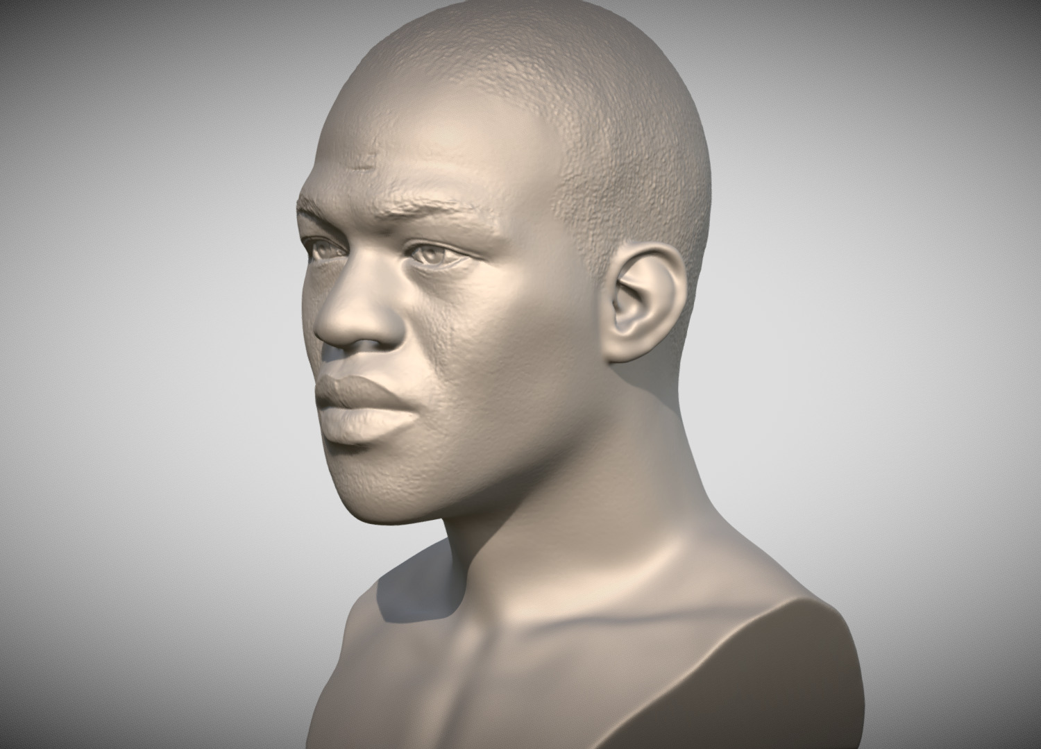 Jon Jones bust 3D printing ready stl obj formats 3D print model_2