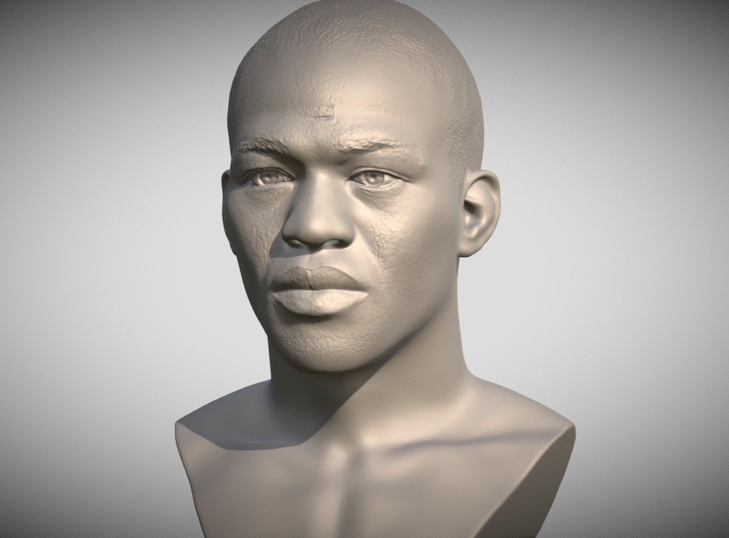 Jon Jones bust 3D printing ready stl obj formats 3D print model_3