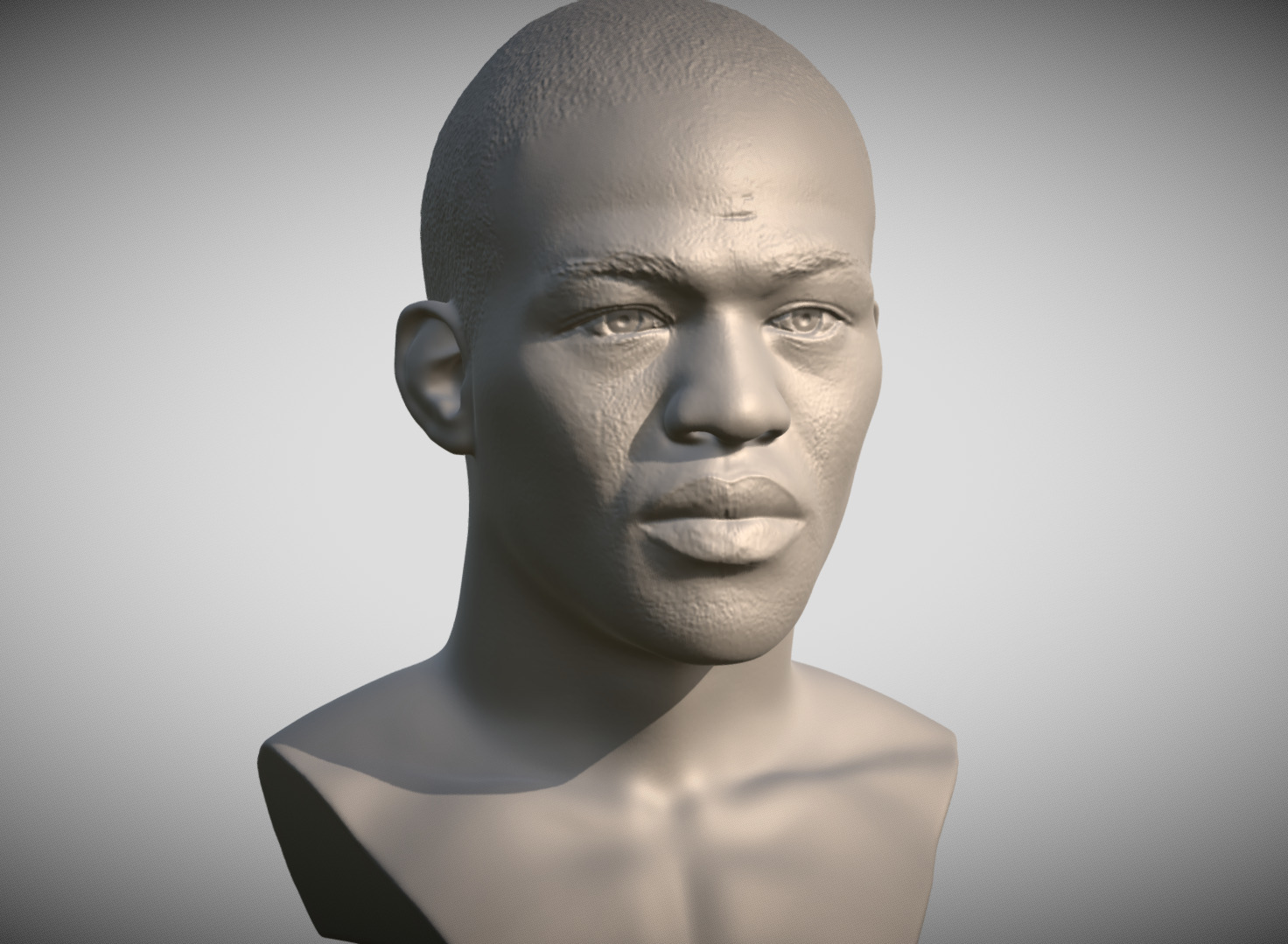 Jon Jones bust 3D printing ready stl obj formats 3D print model_1