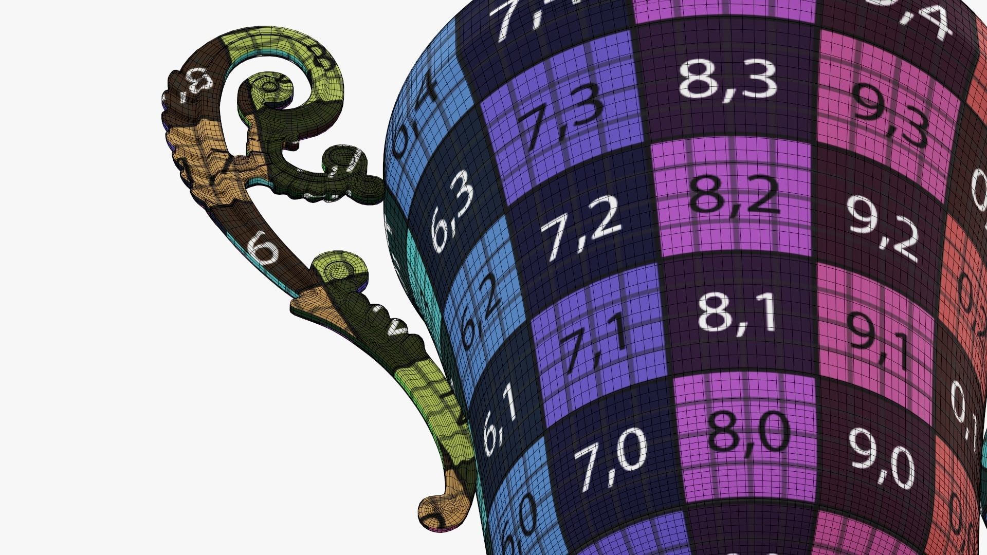 Cup trophy 07 v2 3D model_14