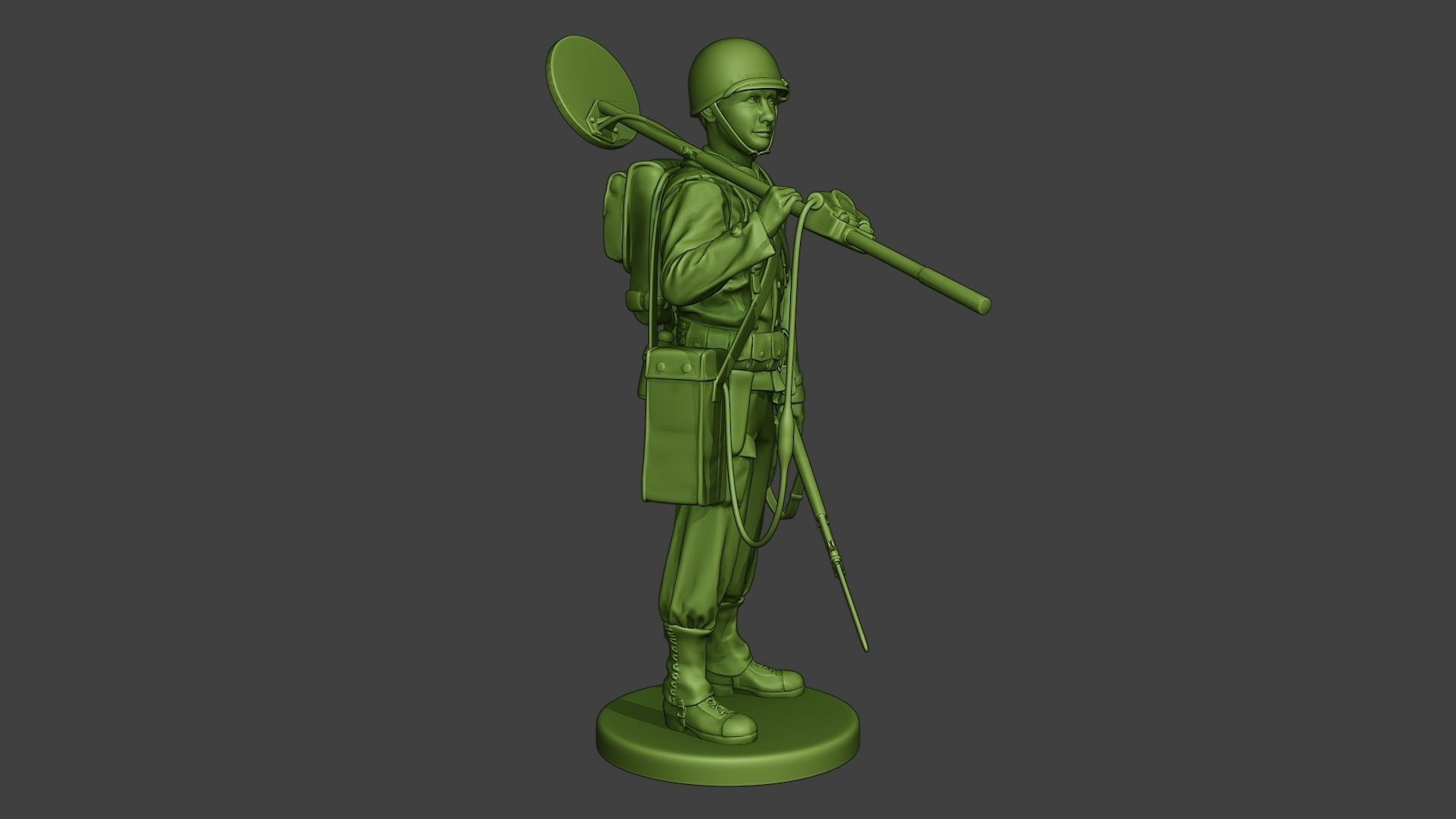 American engineer soldier ww2 Stand2 A9 3D print model_8