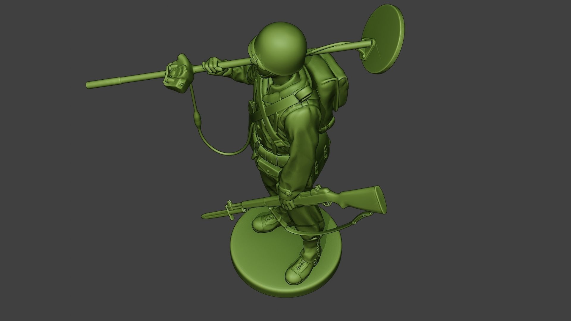 American engineer soldier ww2 Stand2 A9 3D print model_14