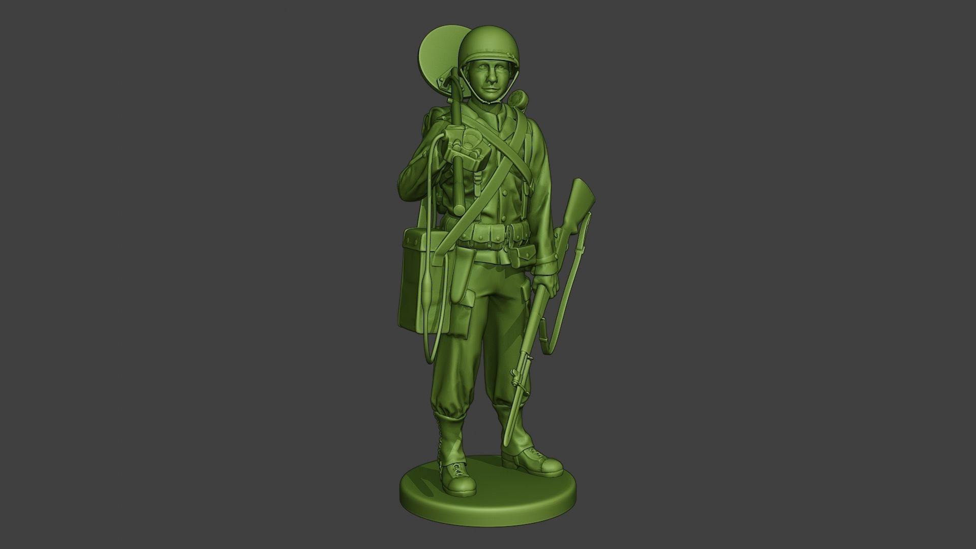 American engineer soldier ww2 Stand2 A9 3D print model_9