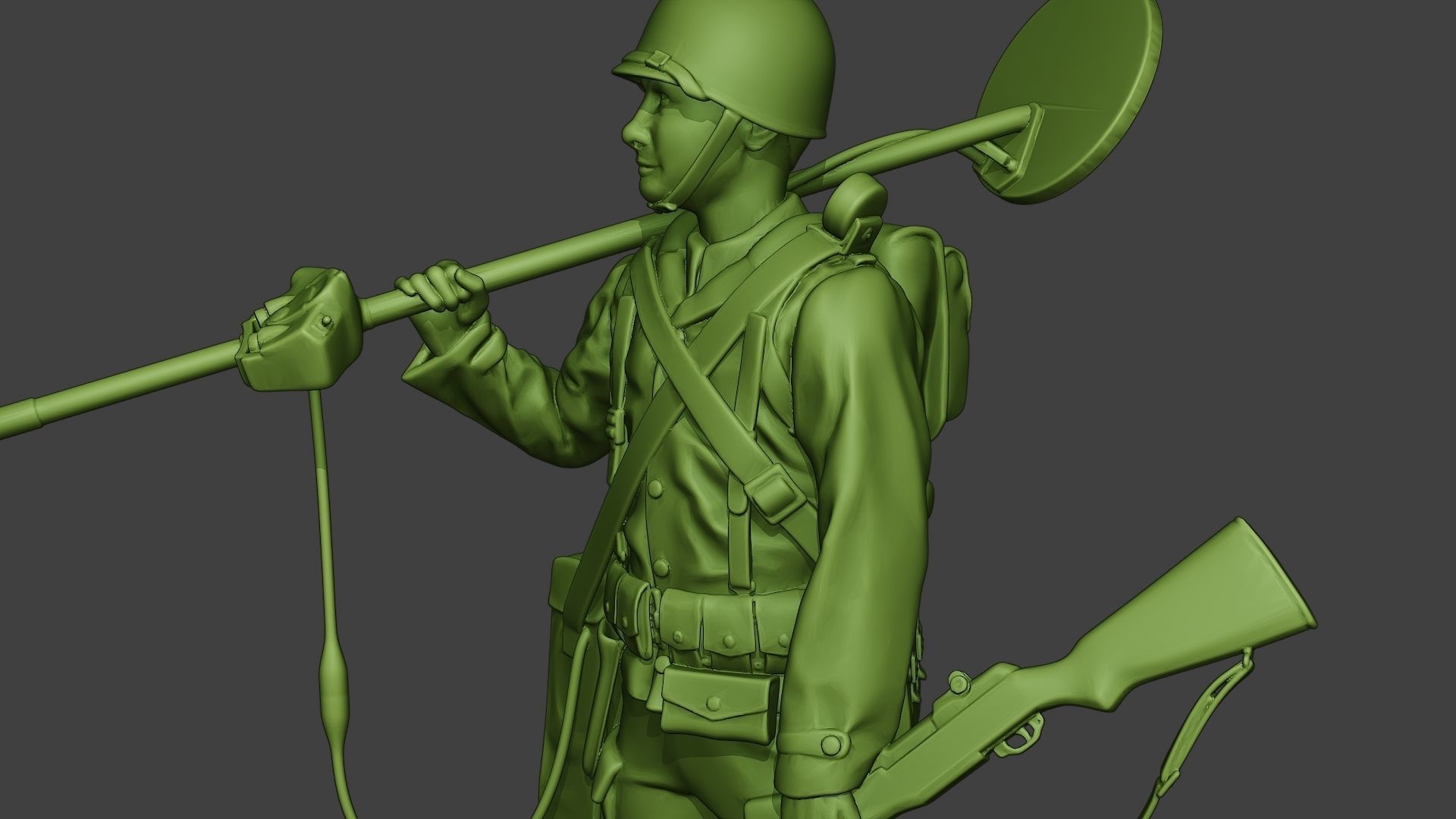 American engineer soldier ww2 Stand2 A9 3D print model_17