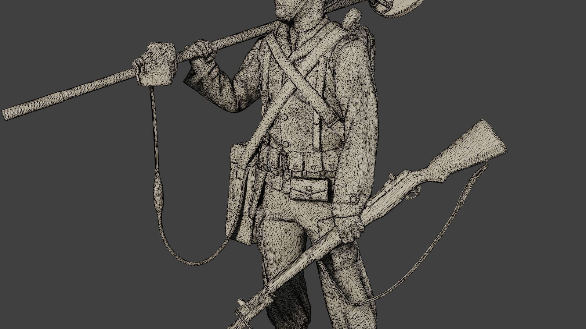 American engineer soldier ww2 Stand2 A9 3D print model_11