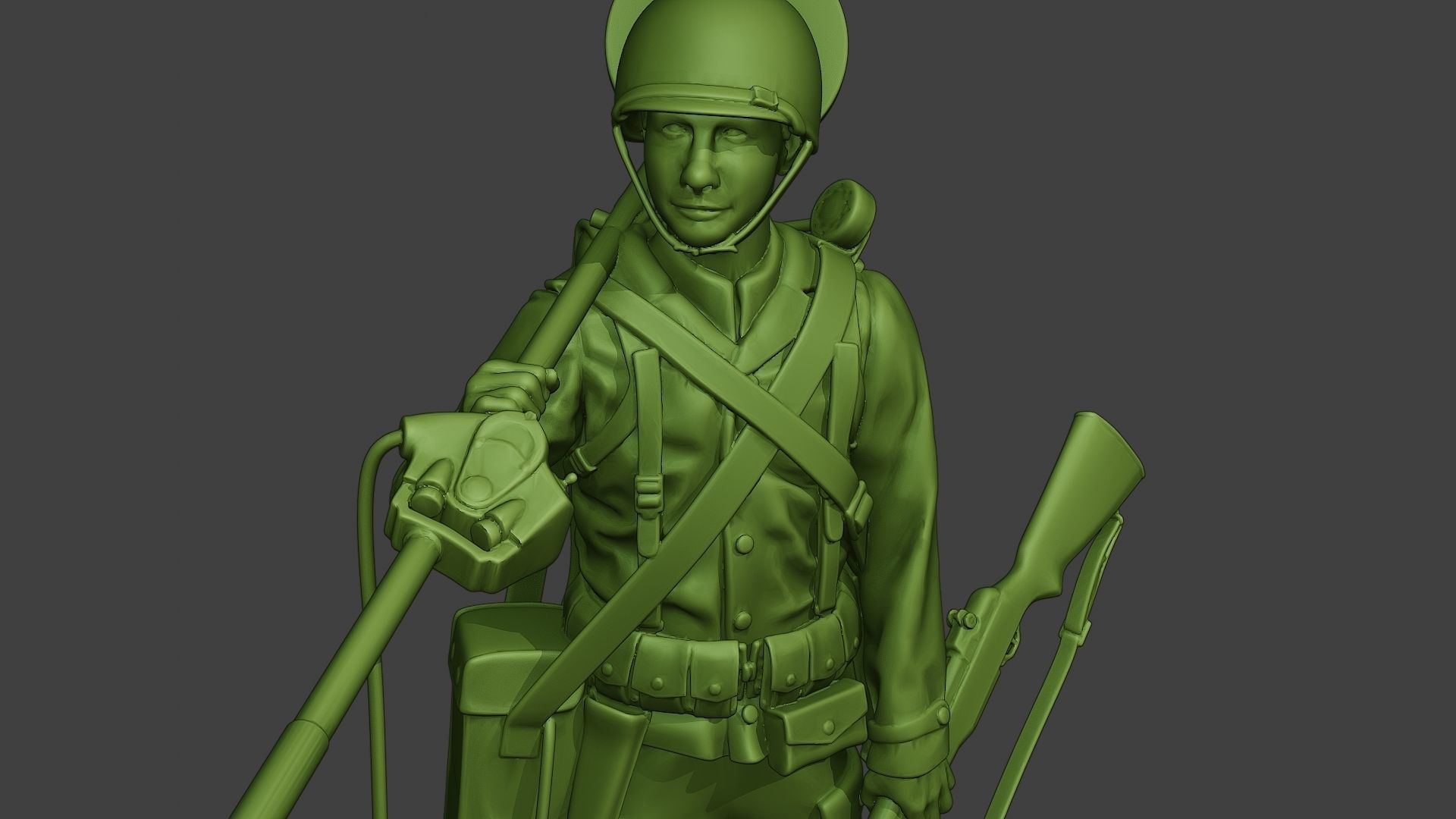 American engineer soldier ww2 Stand2 A9 3D print model_18