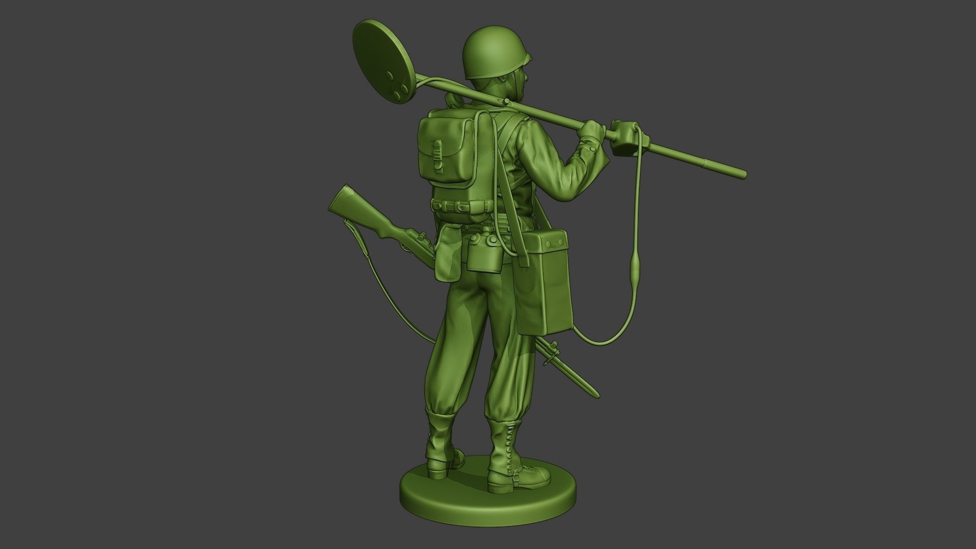 American engineer soldier ww2 Stand2 A9 3D print model_6
