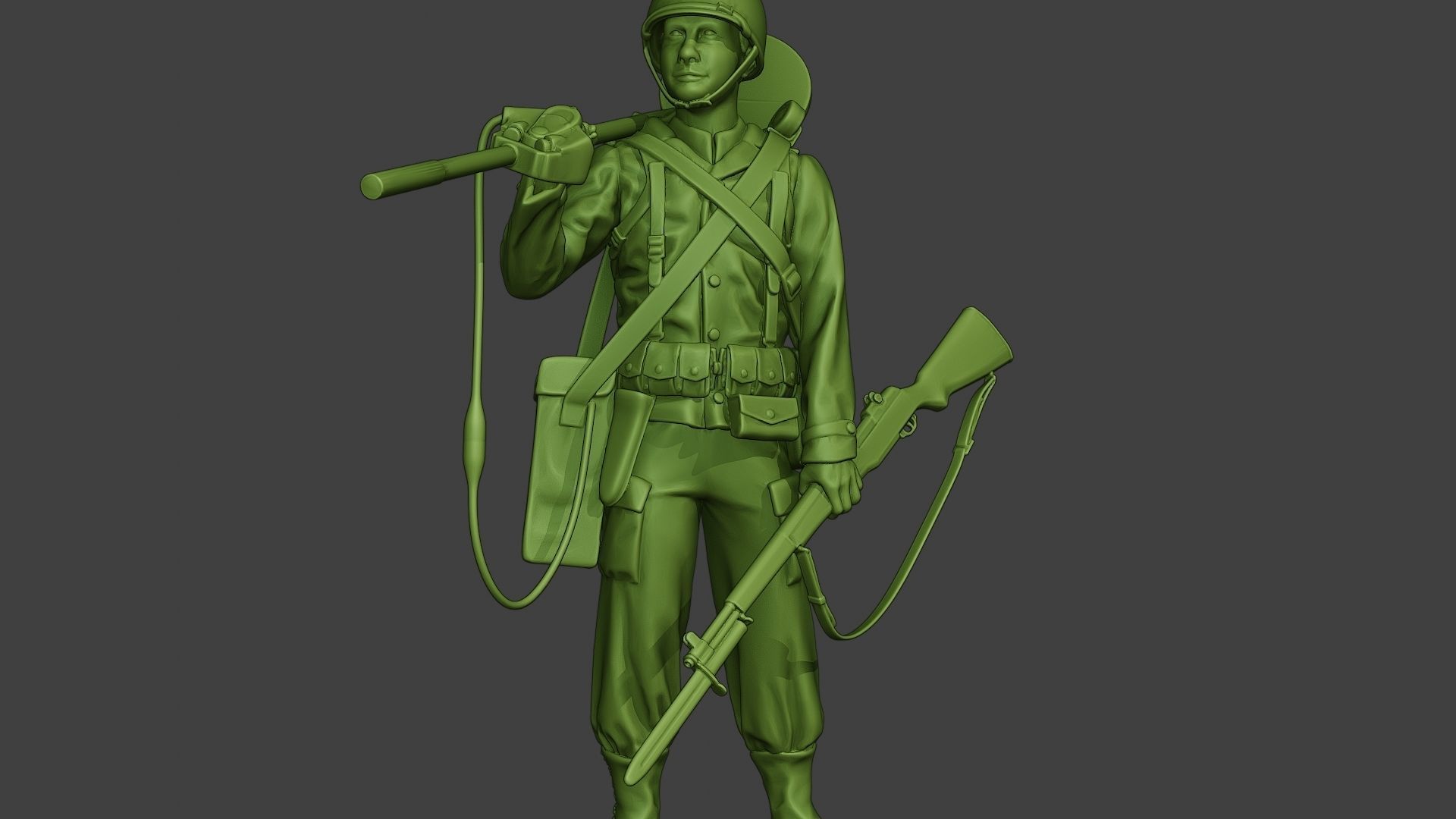 American engineer soldier ww2 Stand2 A9 3D print model_27