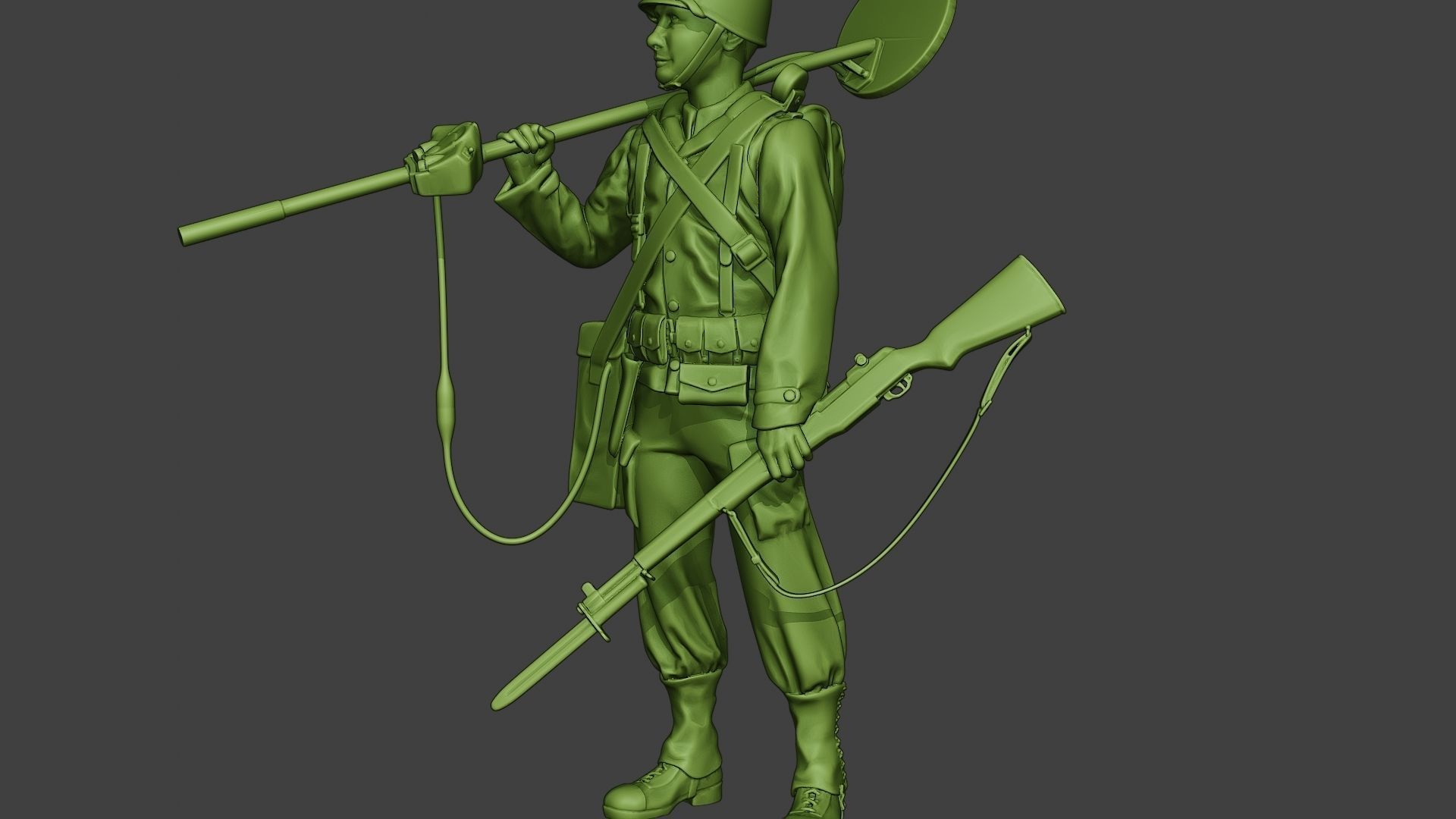 American engineer soldier ww2 Stand2 A9 3D print model_26