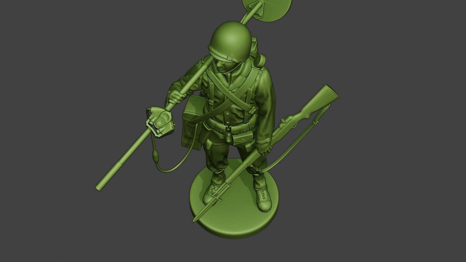 American engineer soldier ww2 Stand2 A9 3D print model_13