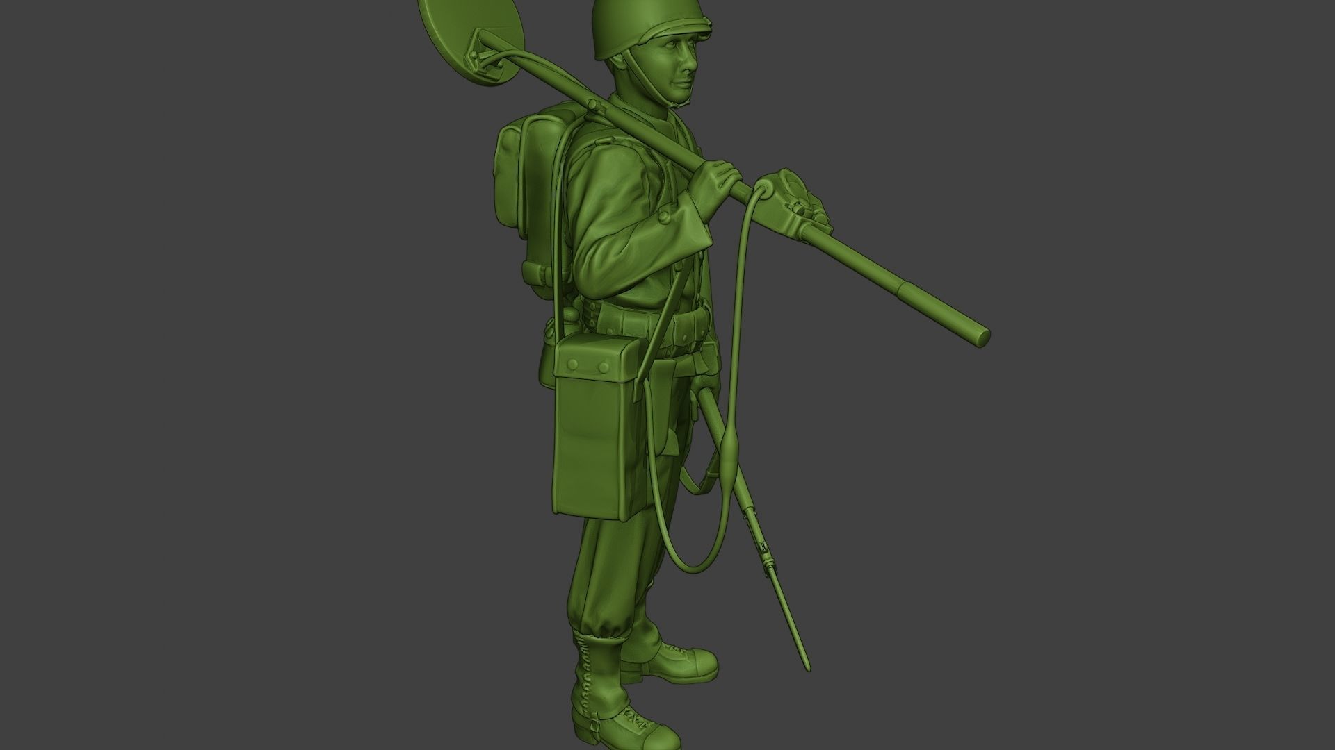 American engineer soldier ww2 Stand2 A9 3D print model_29