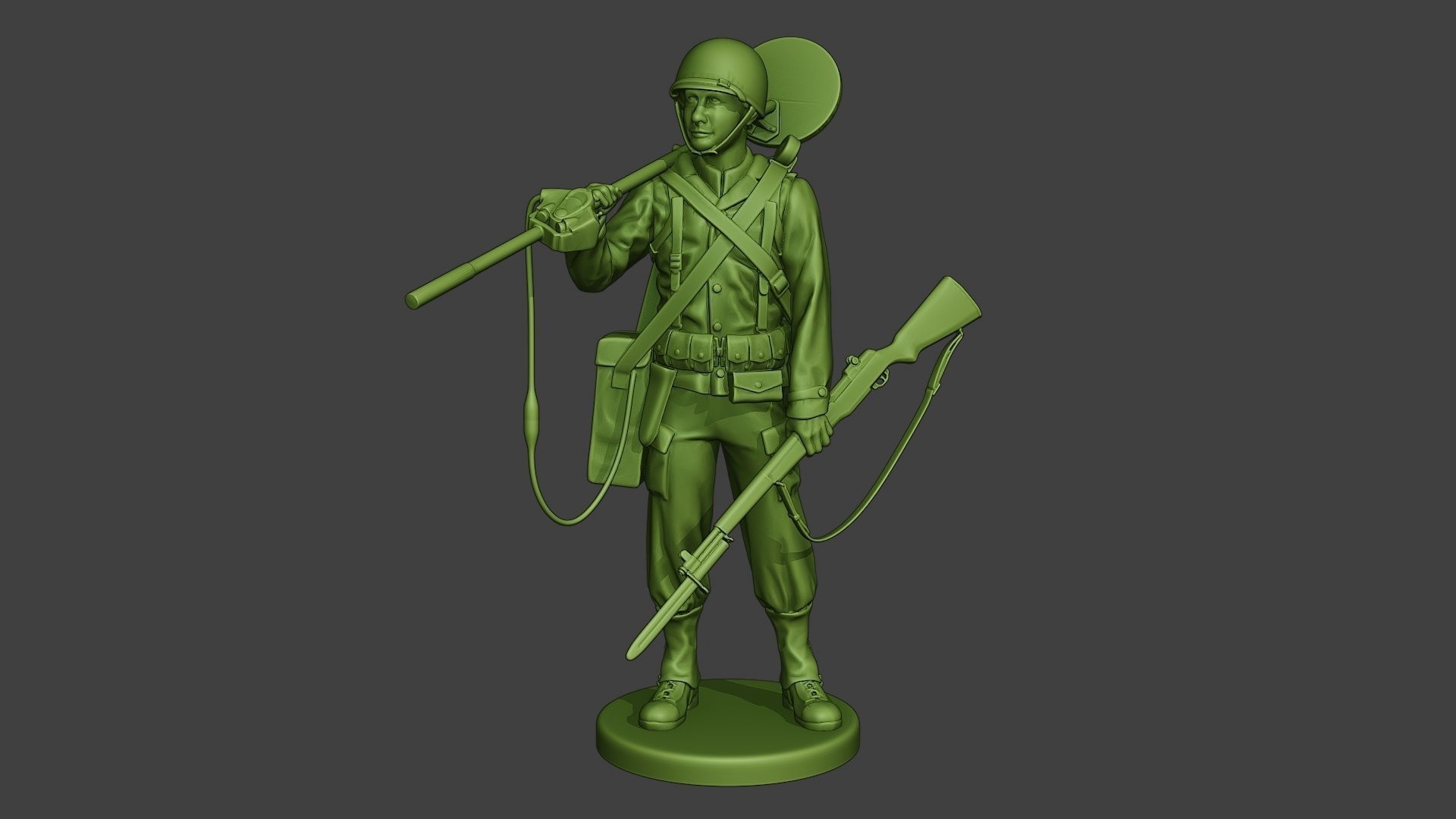 American engineer soldier ww2 Stand2 A9 3D print model_10