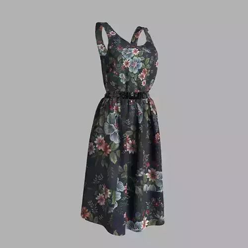 Dress floral with straps