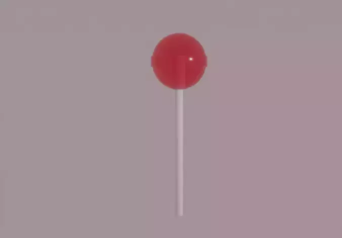 Lollipop on stick Low-poly 3D model