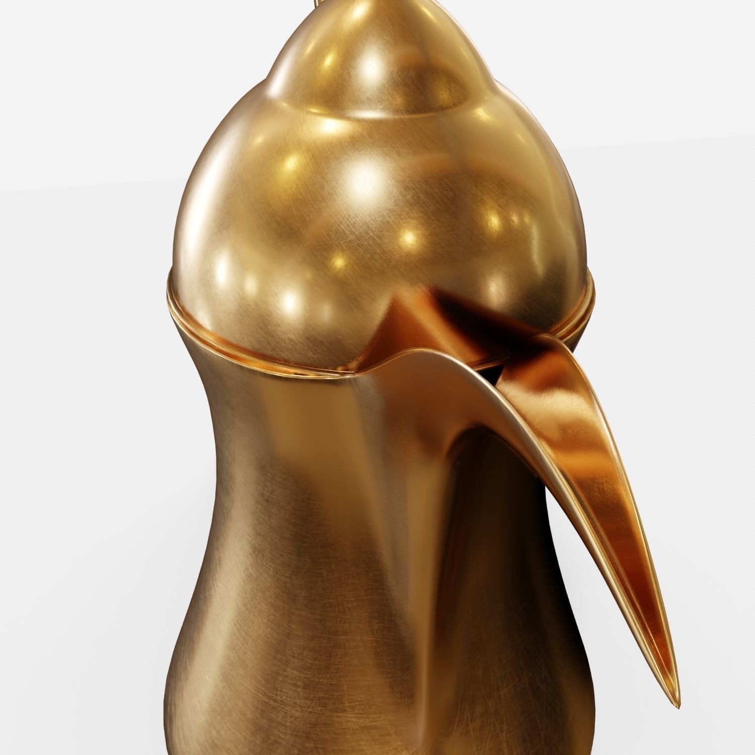 dallah golden coffee pot Low-poly 3D model_1