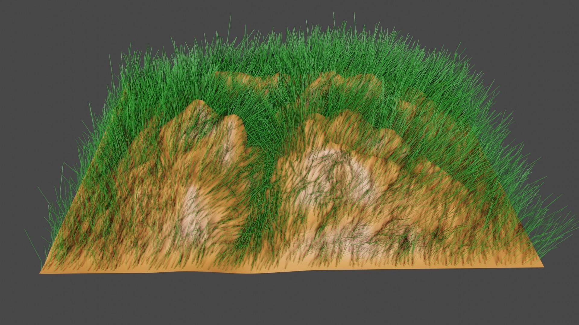 GRASS LANDSCAPE WITH WIND FLOW ANIMATION 3D model_4