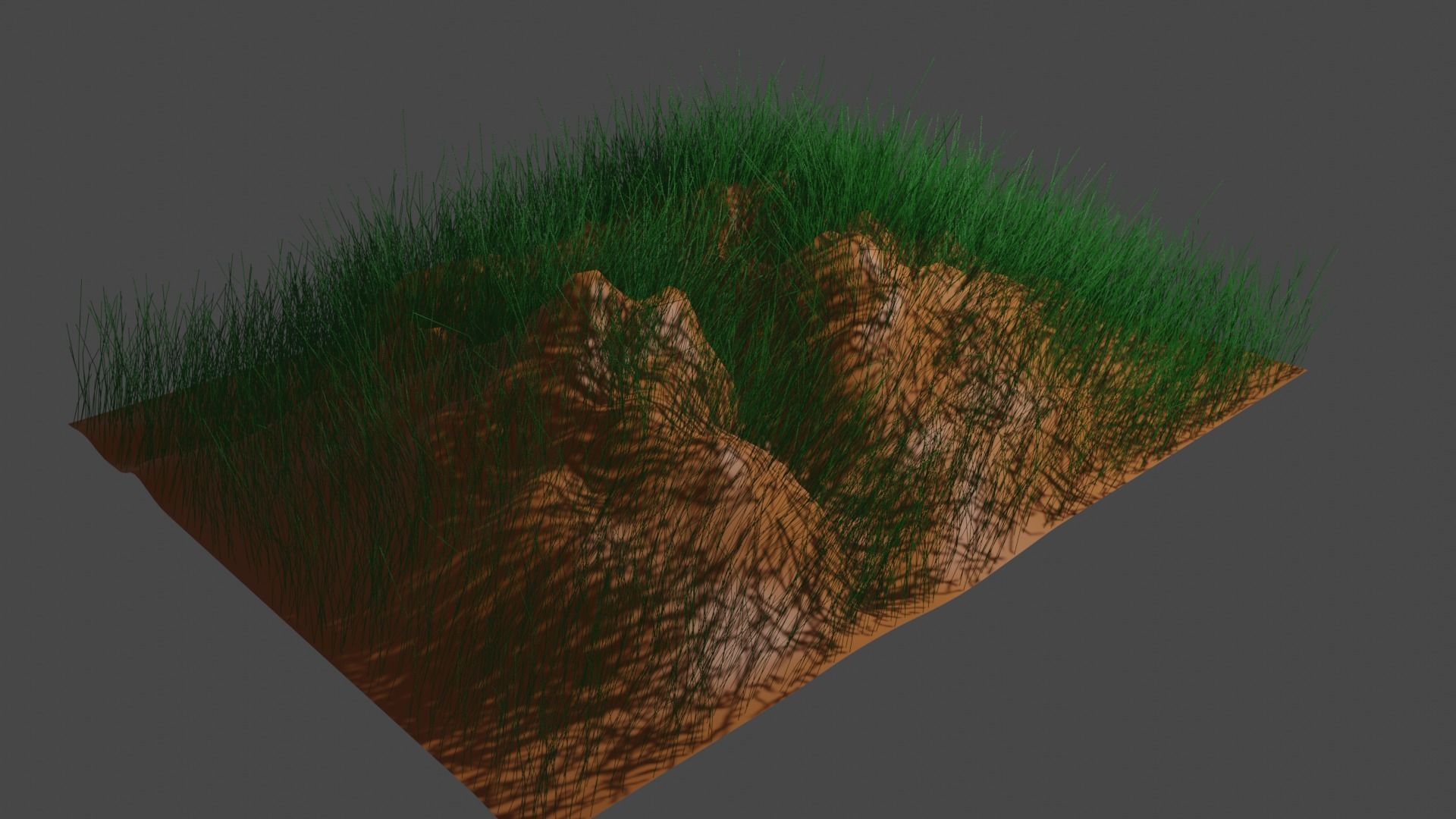 GRASS LANDSCAPE WITH WIND FLOW ANIMATION 3D model_2