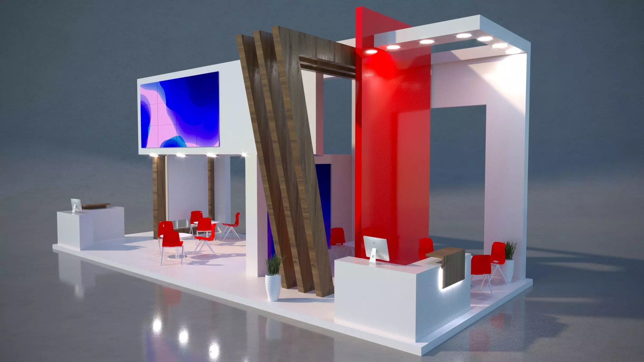 High Quality Exhibition Stand 3D model_0