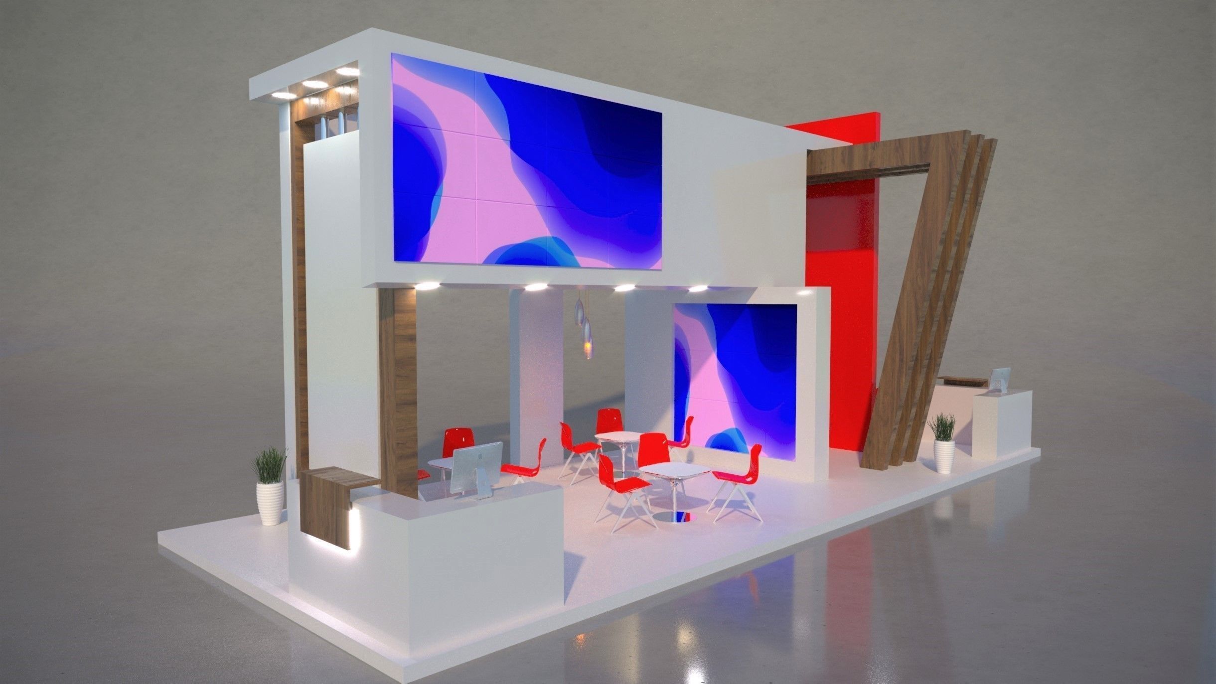 High Quality Exhibition Stand 3D model_1
