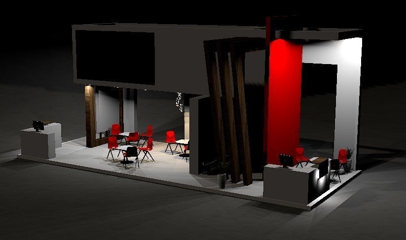 High Quality Exhibition Stand 3D model_3