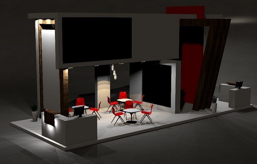 High Quality Exhibition Stand 3D model_4