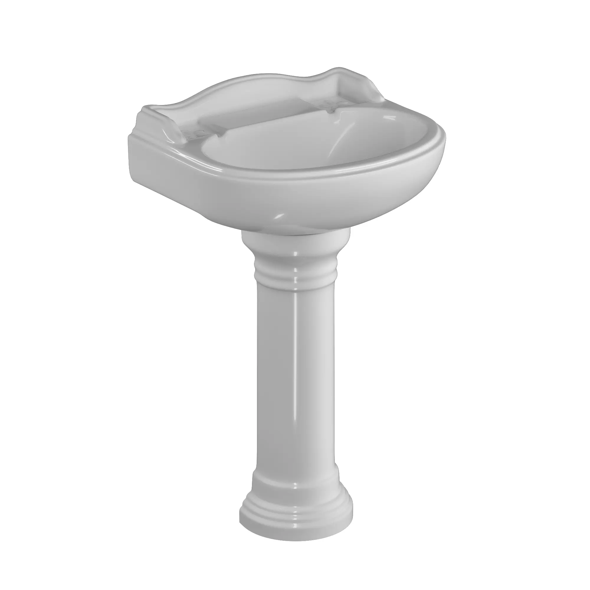 Pedestal Wash Basin 3D model Modeled in 3ds max 3D model_0