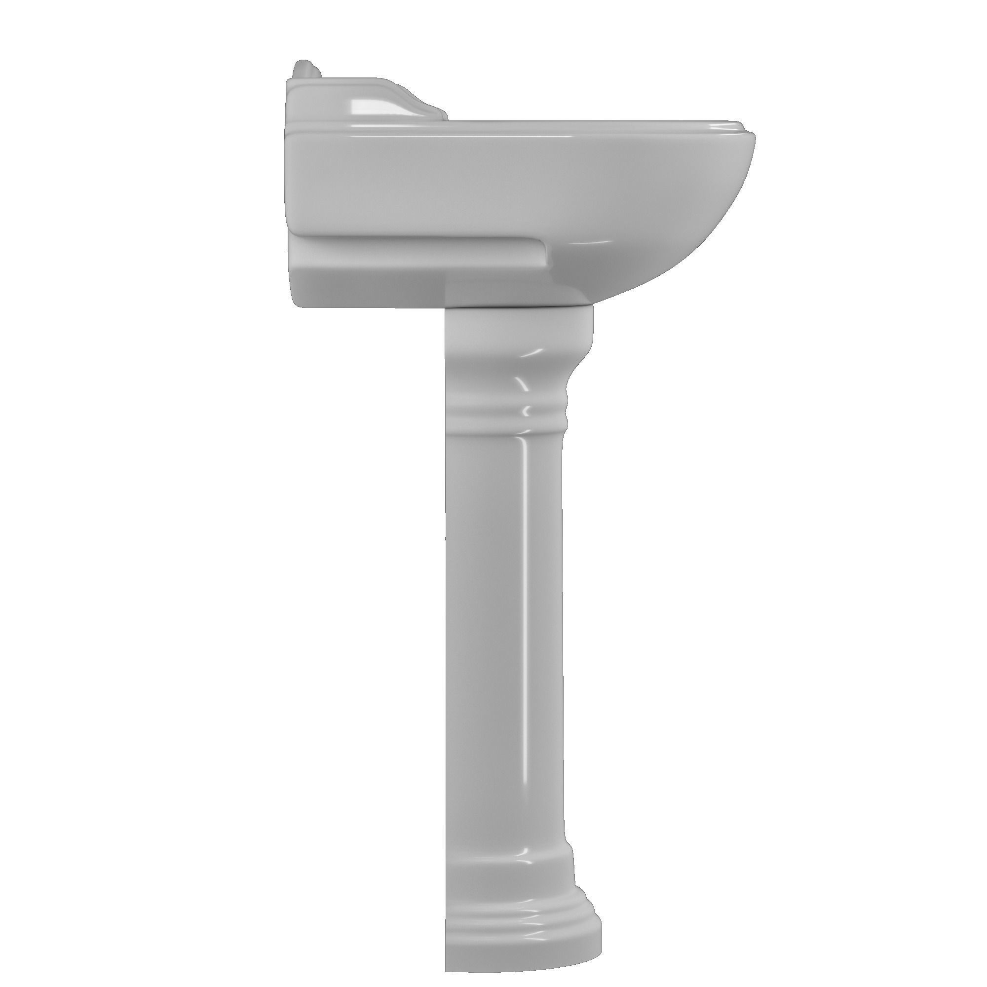 Pedestal Wash Basin 3D model Modeled in 3ds max 3D model_1