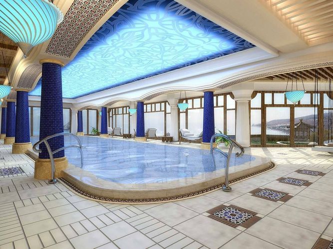 Swimming Pool Interior 2 Low-poly 3D model
