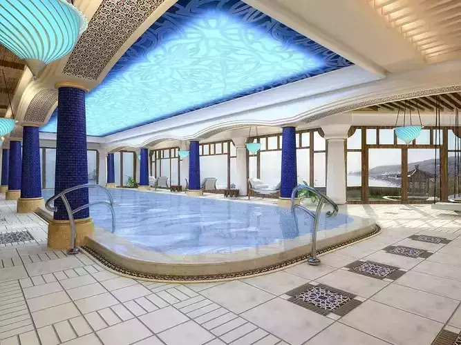 Swimming Pool Interior 2 Low-poly 3D model