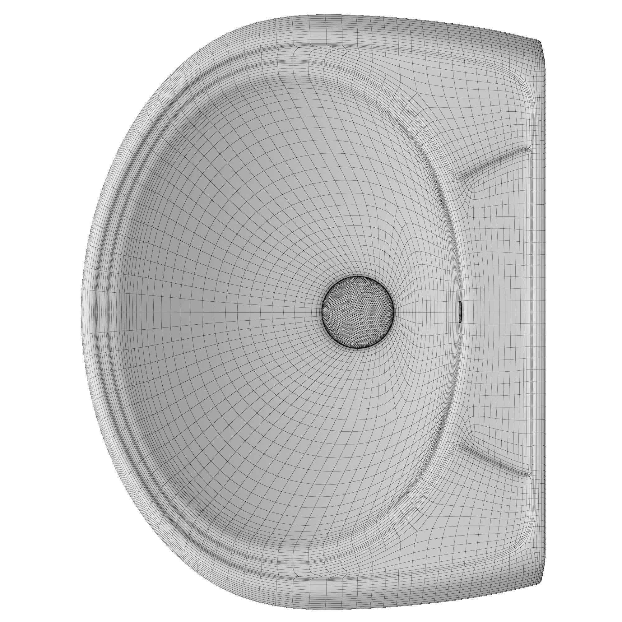 Pedestal Wash Basin 3D model Modeled in 3ds max  3D model_8