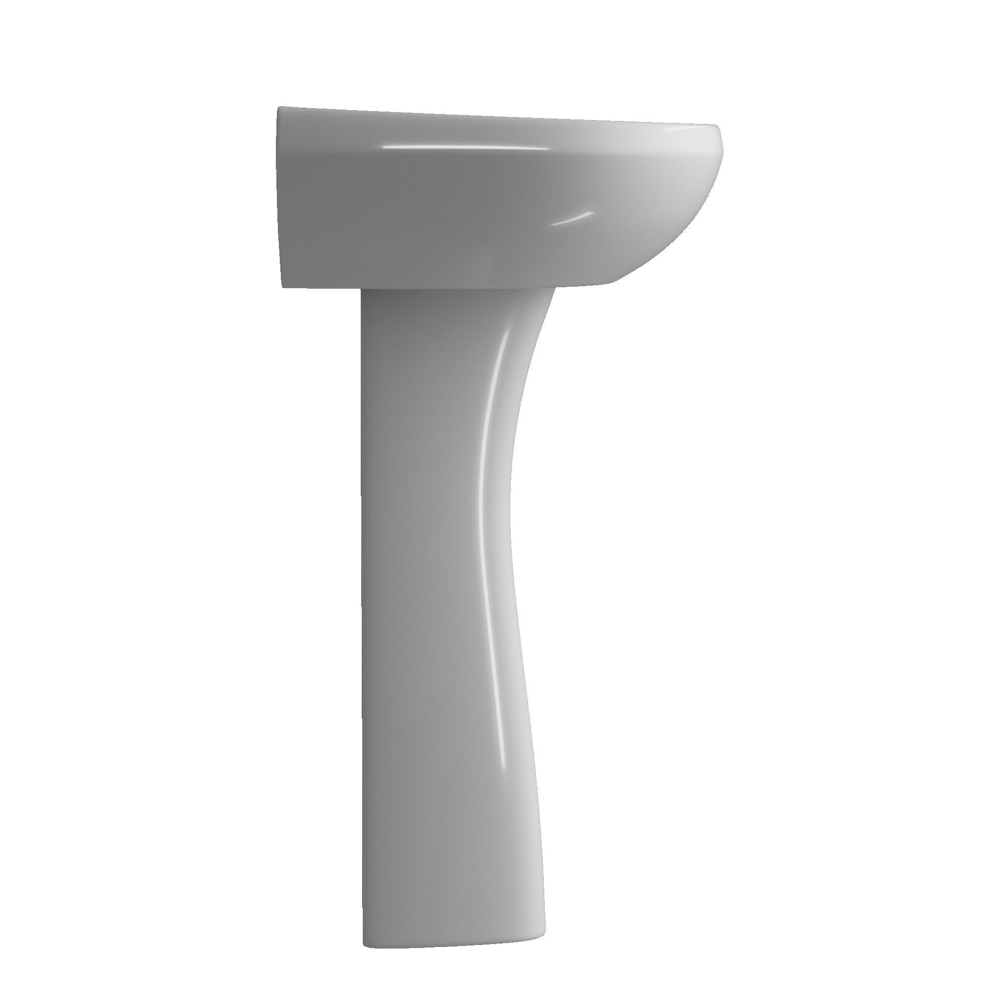 Pedestal Wash Basin 3D model Modeled in 3ds max  3D model_1