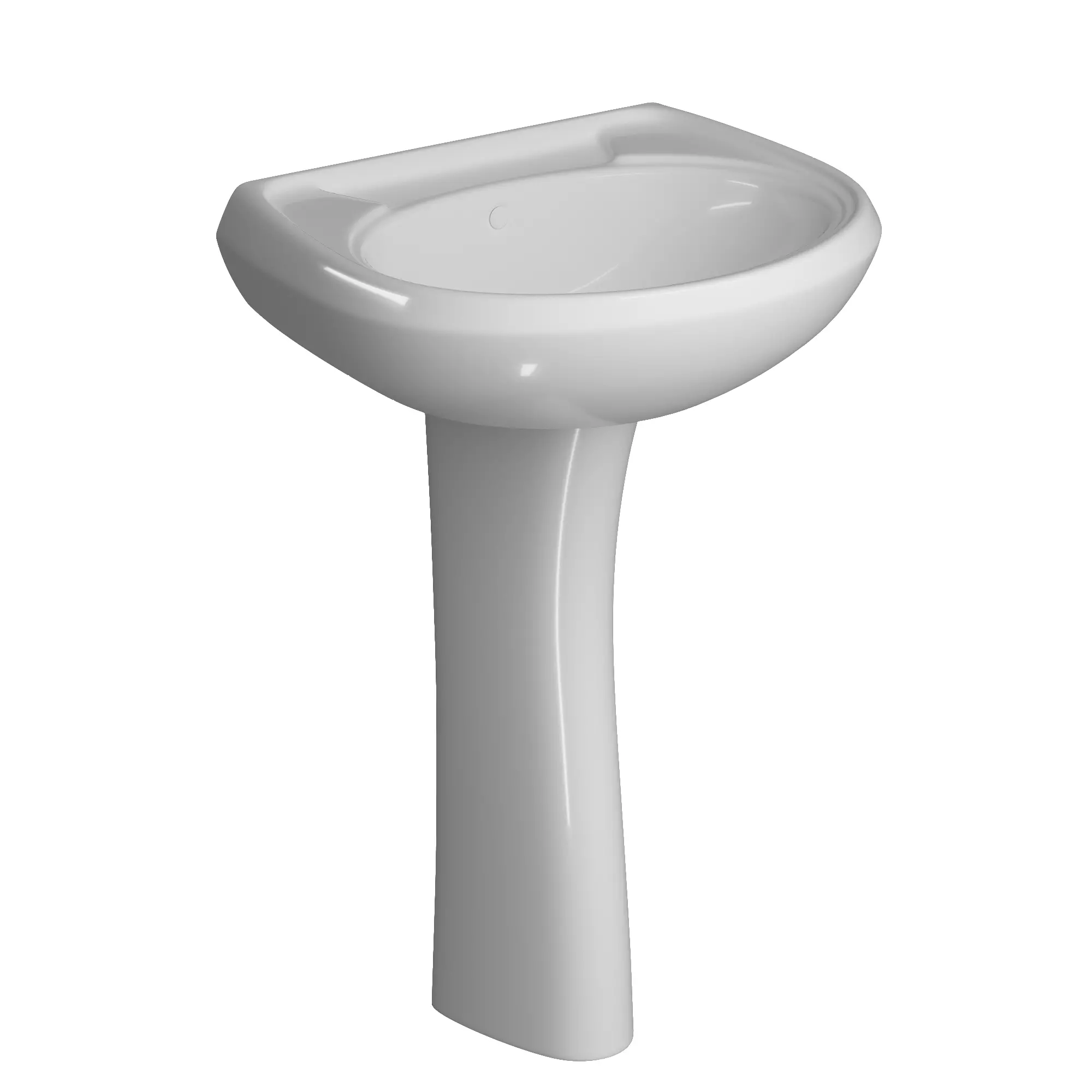 Pedestal Wash Basin 3D model Modeled in 3ds max  3D model_0