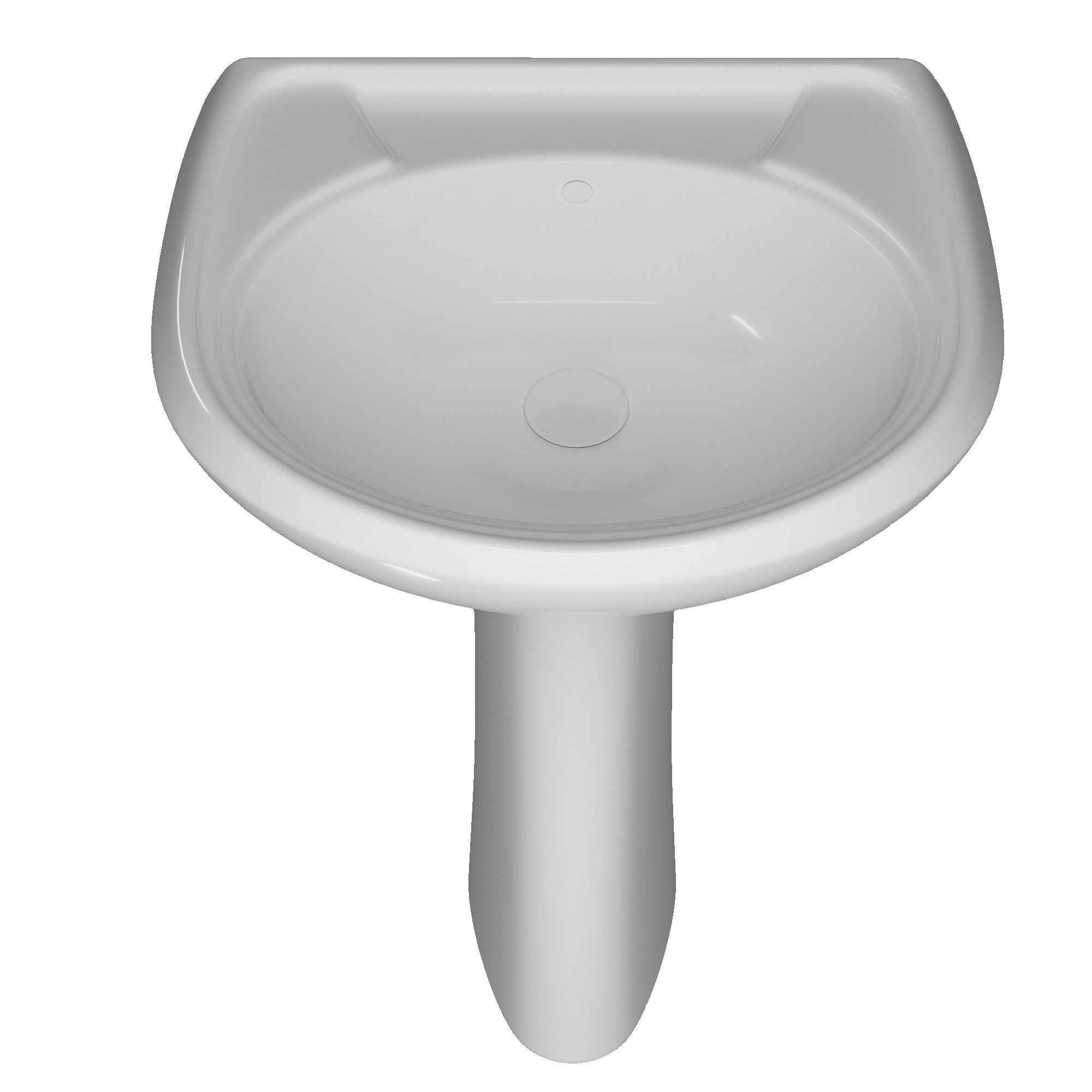 Pedestal Wash Basin 3D model Modeled in 3ds max  3D model_4