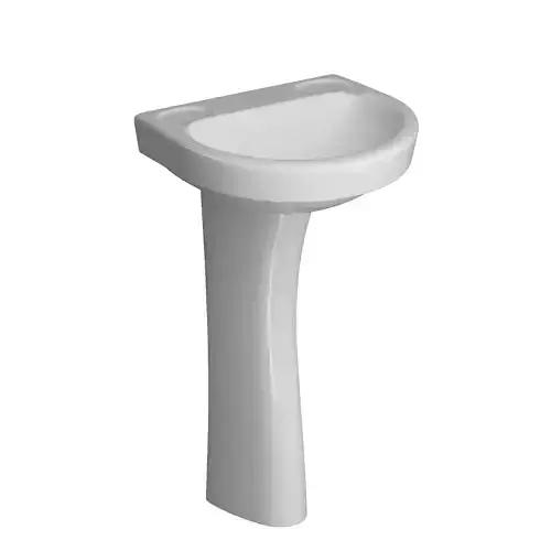 Pedestal Wash Basin 3D model Modeled in 3ds max 