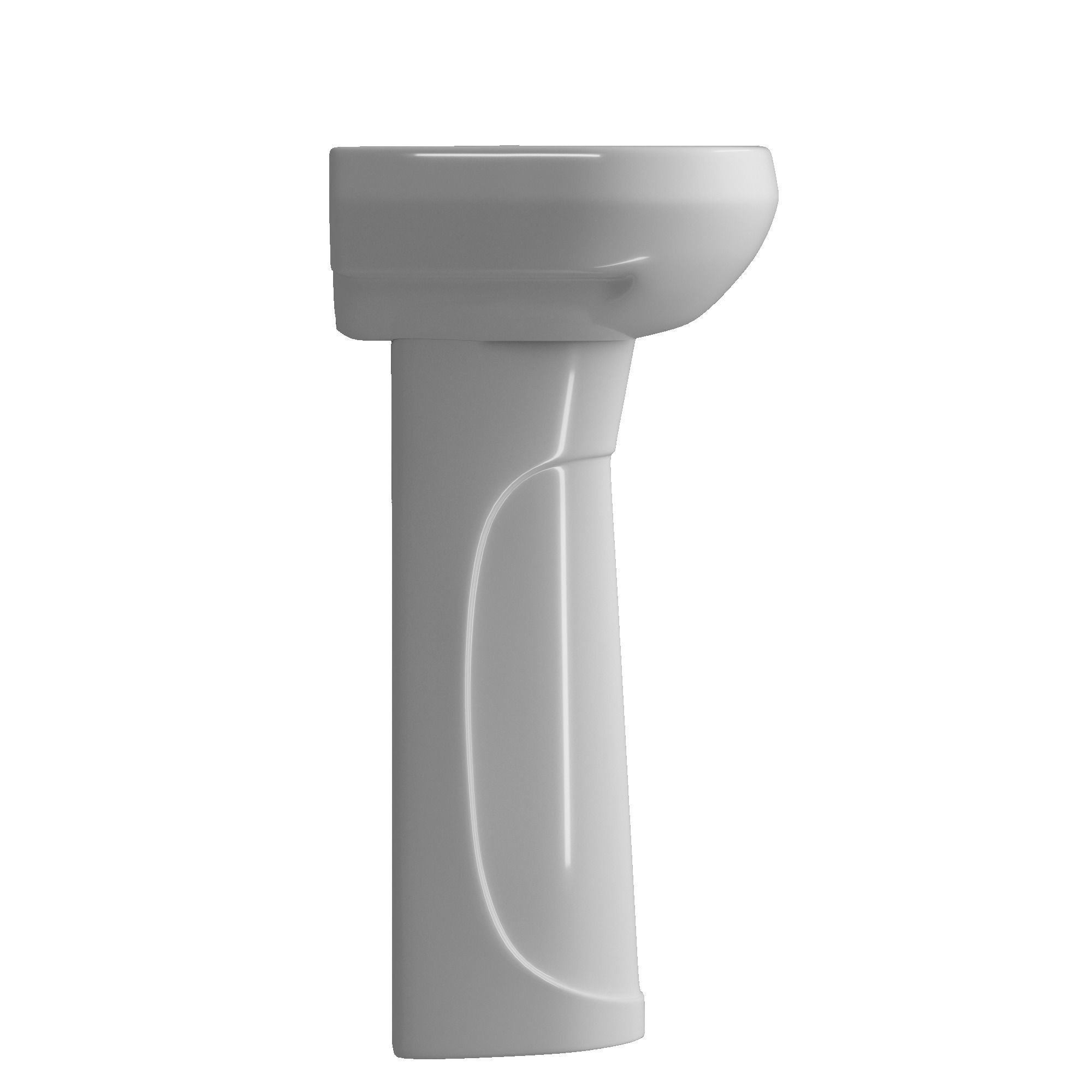 Pedestal Wash Basin 3D model Modeled in 3ds max 3D model_1