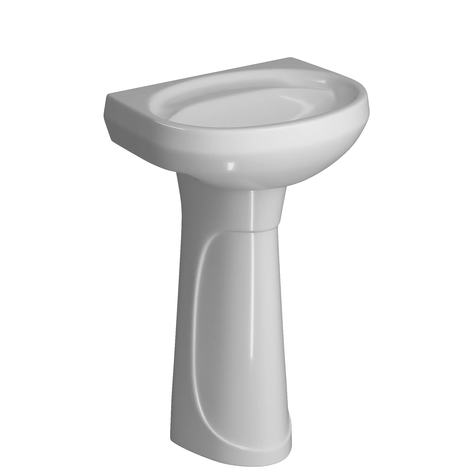 Pedestal Wash Basin 3D model Modeled in 3ds max 3D model_0