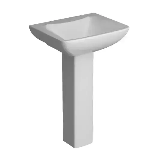 Pedestal Wash Basin 3D model Modeled in 3ds max 