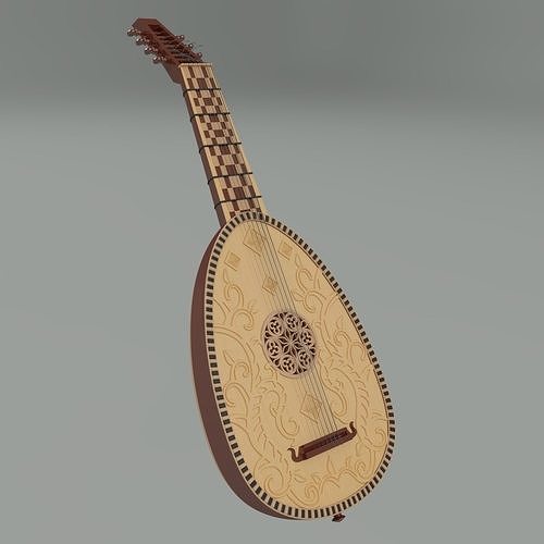 The Witcher III Priscilla or Dandelion Lute cosplay 3D print model