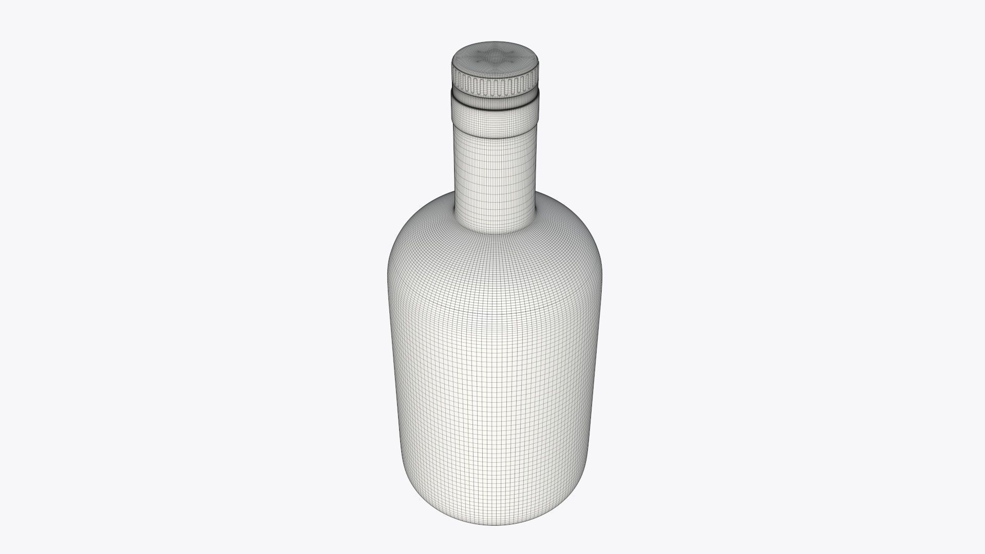 Bottle whiskey 01 3D model_4