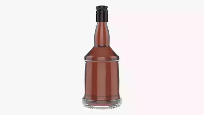 Bottle whiskey 02 3D model