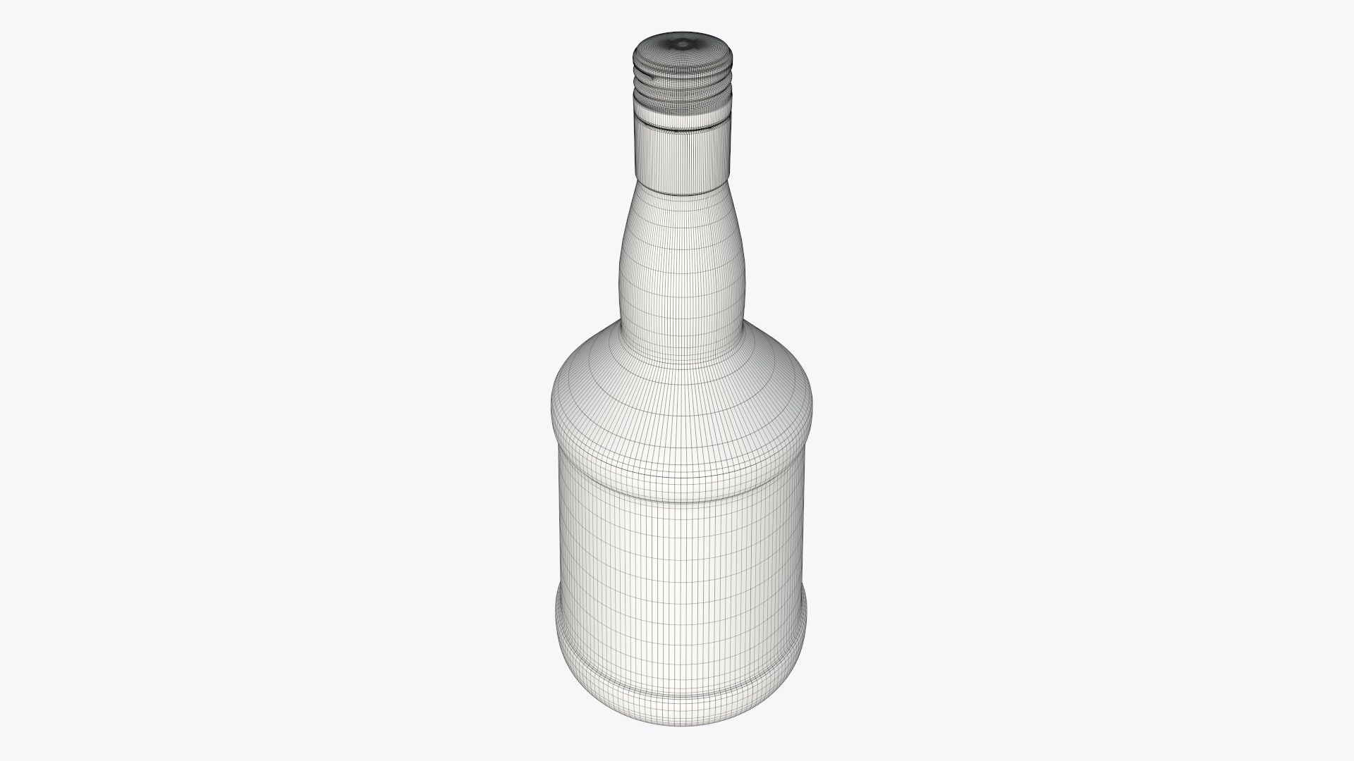 Bottle whiskey 02 3D model_4