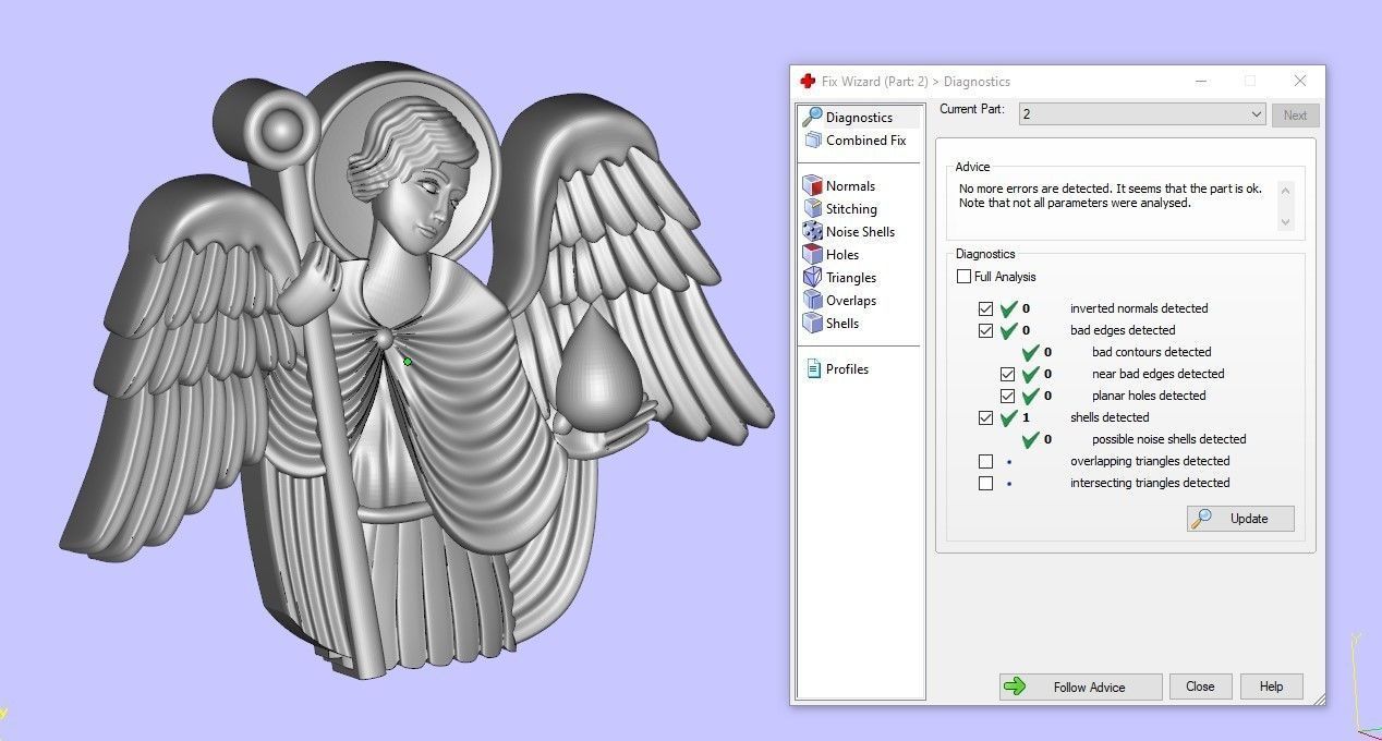 3 saints angel holding cross 3D print model_14