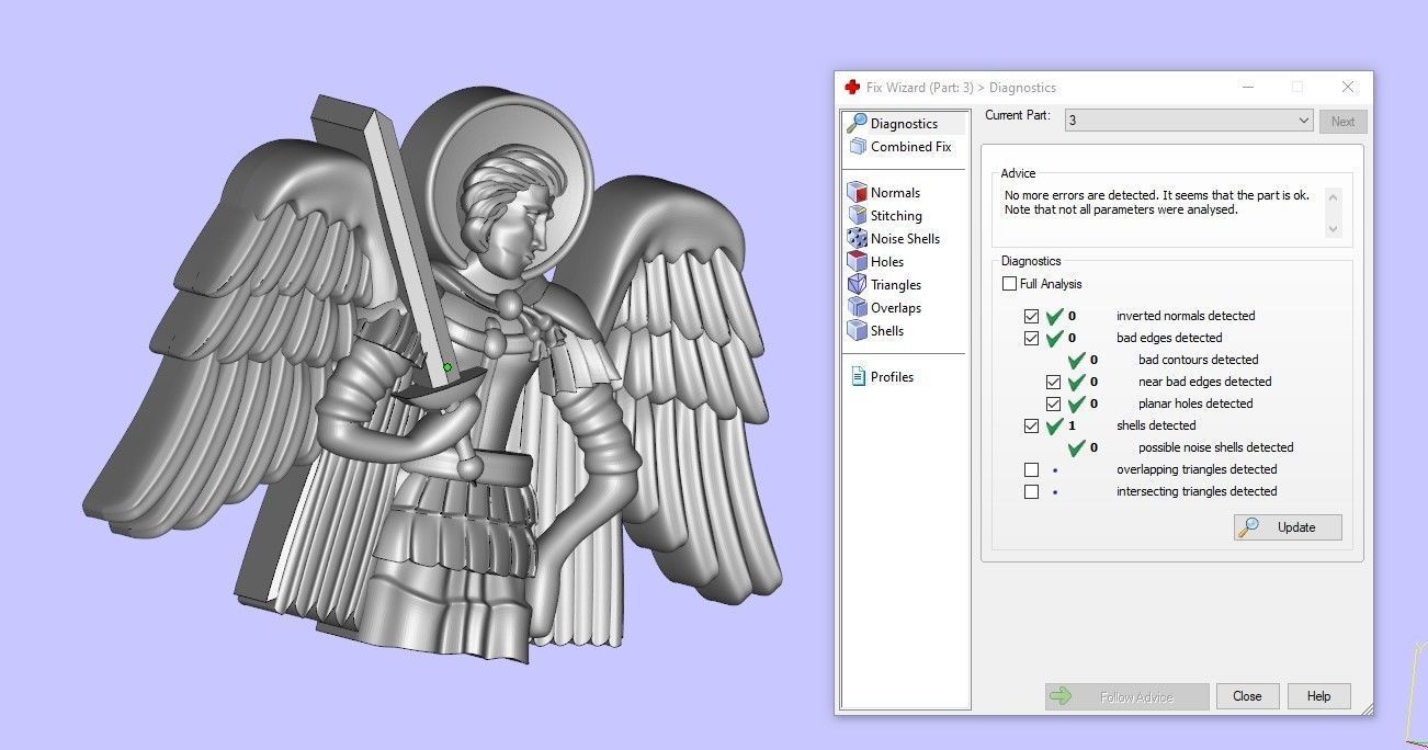 3 saints angel holding cross 3D print model_15