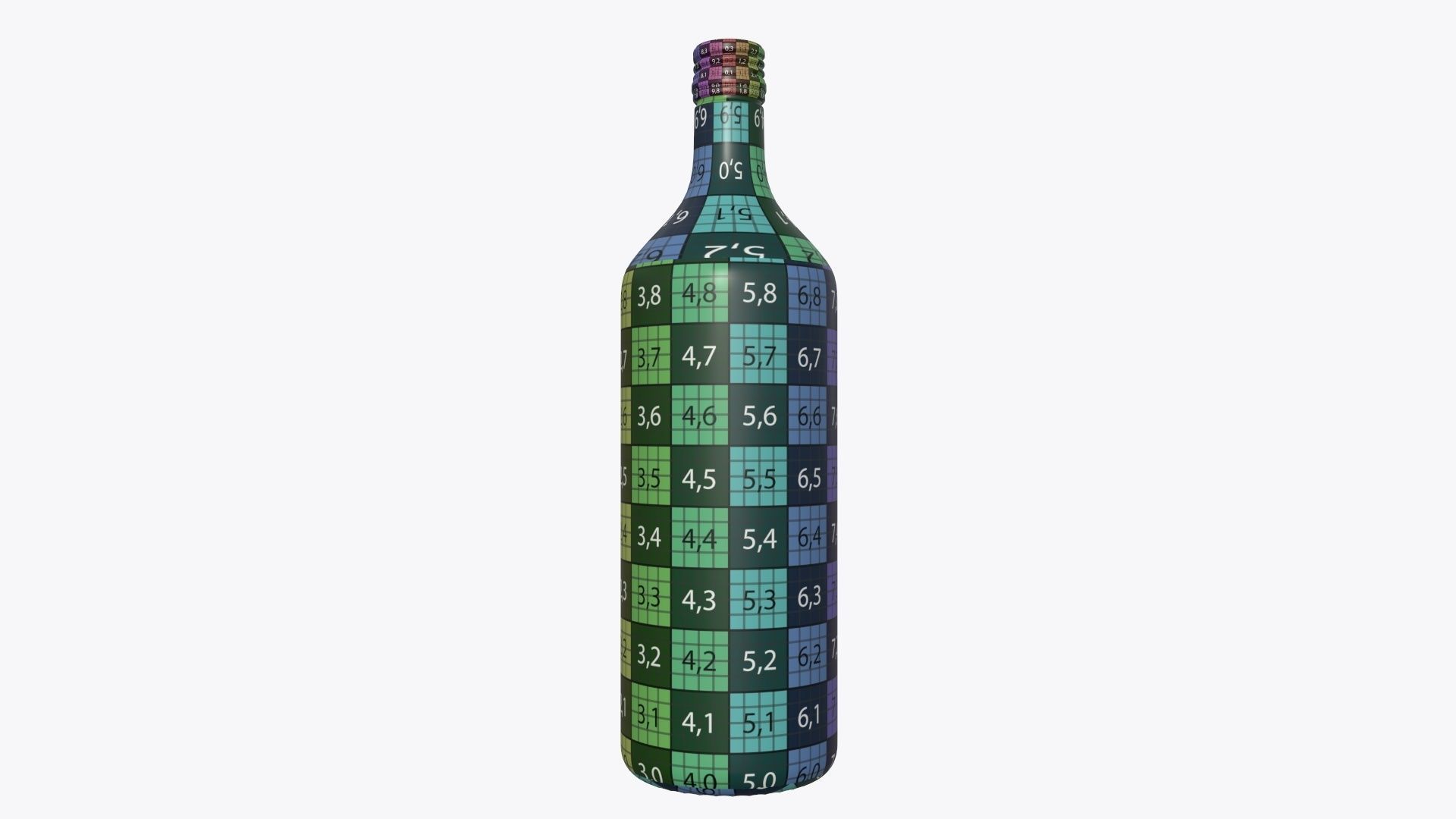 Bottle whiskey 03 3D model_9