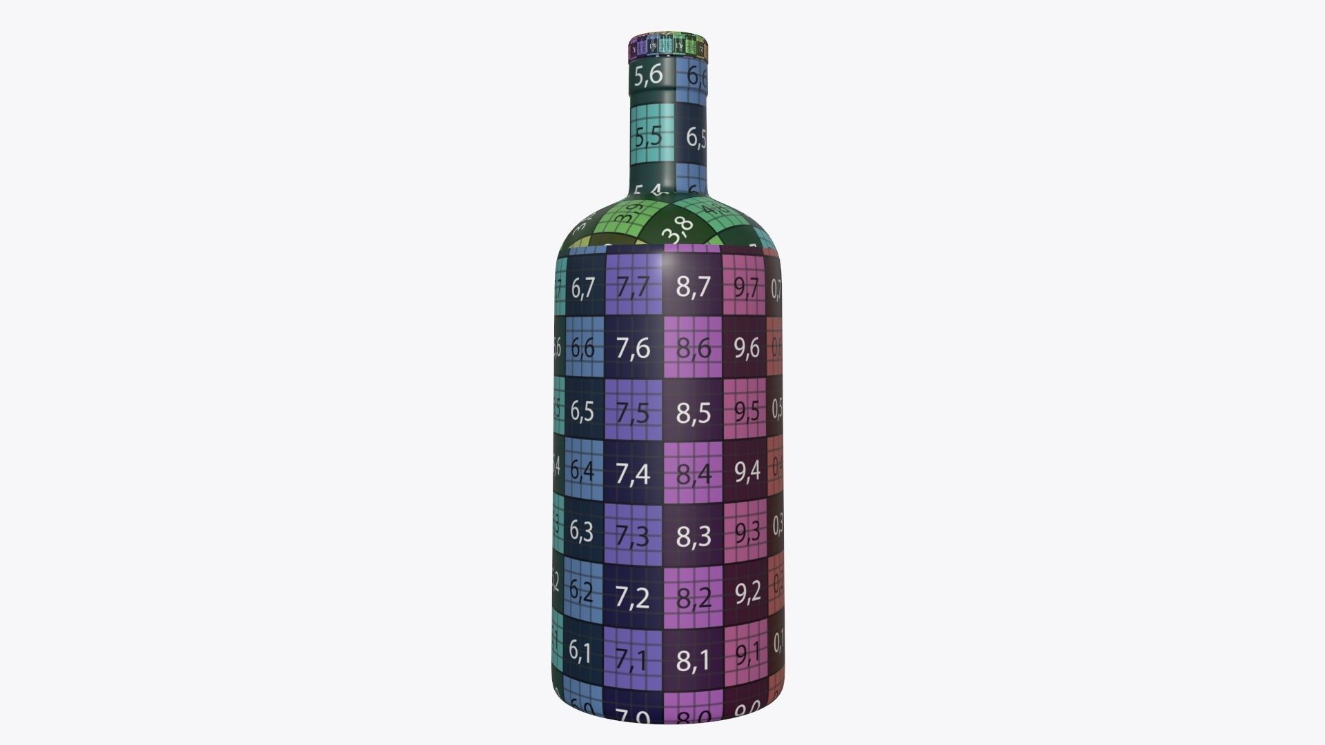 Bottle whiskey 04 3D model_7
