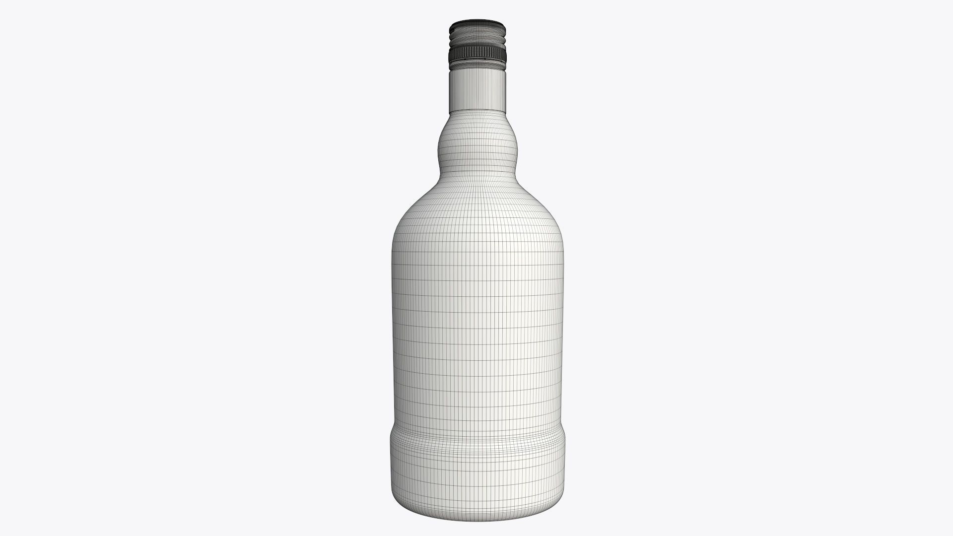 Bottle whiskey 07 3D model_4