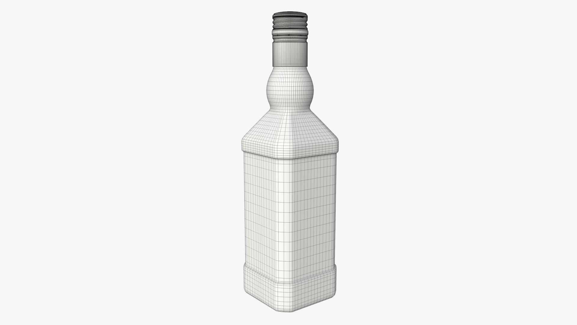 Bottle whiskey 08 3D model_4
