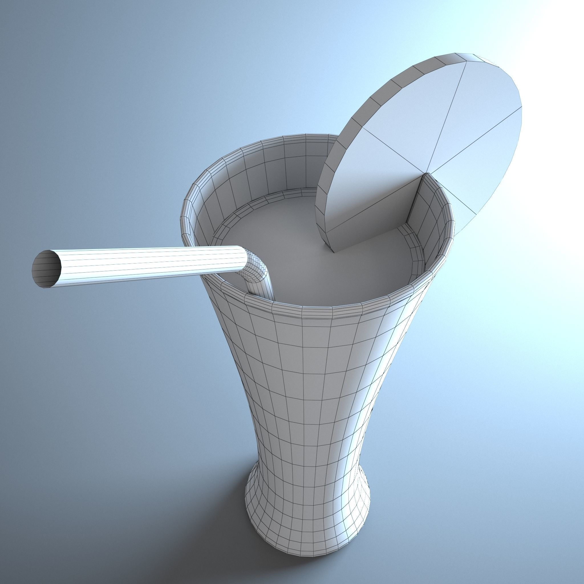 Orange juice Low-poly 3D model_7