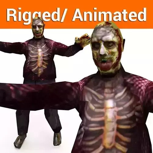 Zombie male Rigged and animated Character